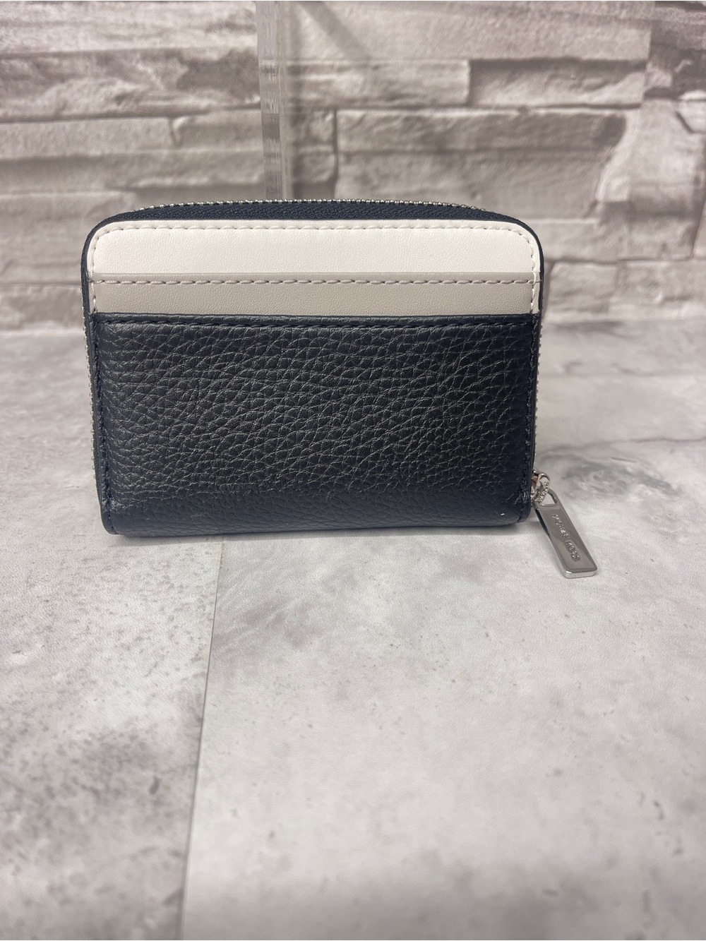 Michael Kors Straw Tech Crossbody Bag Black White Gray Ombré & Matching Wallet - Picture 11 of 12